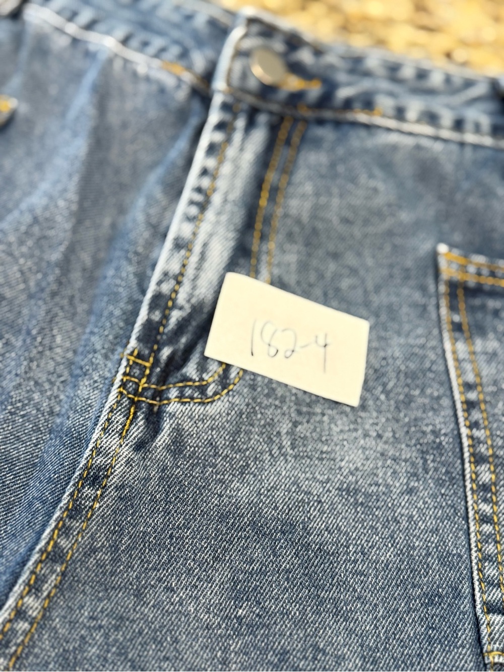 Retro vintage style straight cropped distressed boho grunge jeans SZ LG - Picture 10 of 11